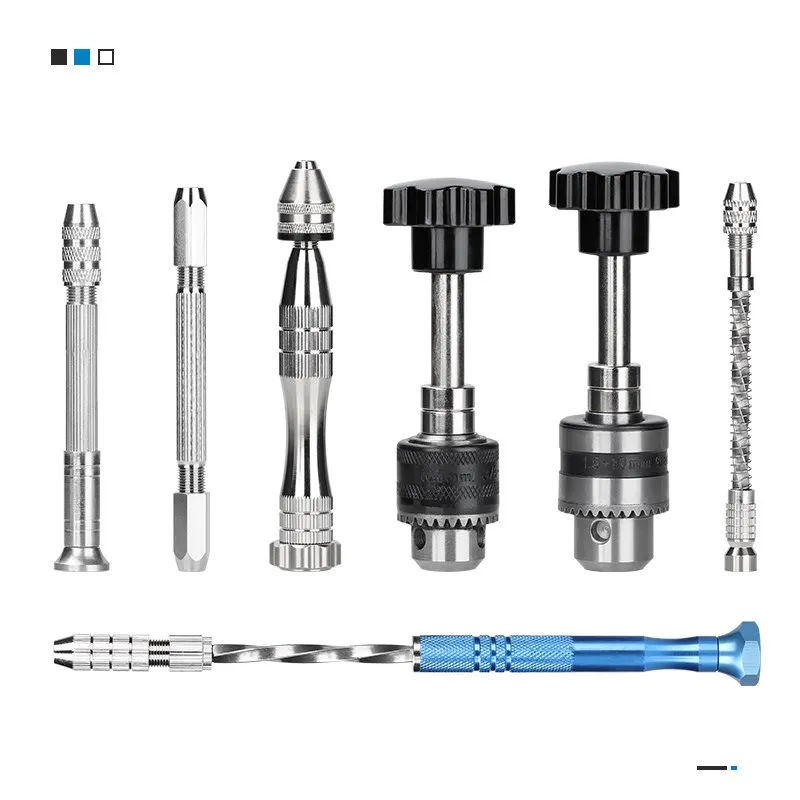 Hampton Micro Aluminium Handbohrmaschine Bohrfutter Schmuck Handwerk Hand Pin Lochbohrer für Holzbearbeitung Drehwerkzeuge Bohrfutter Hand – Detail 5