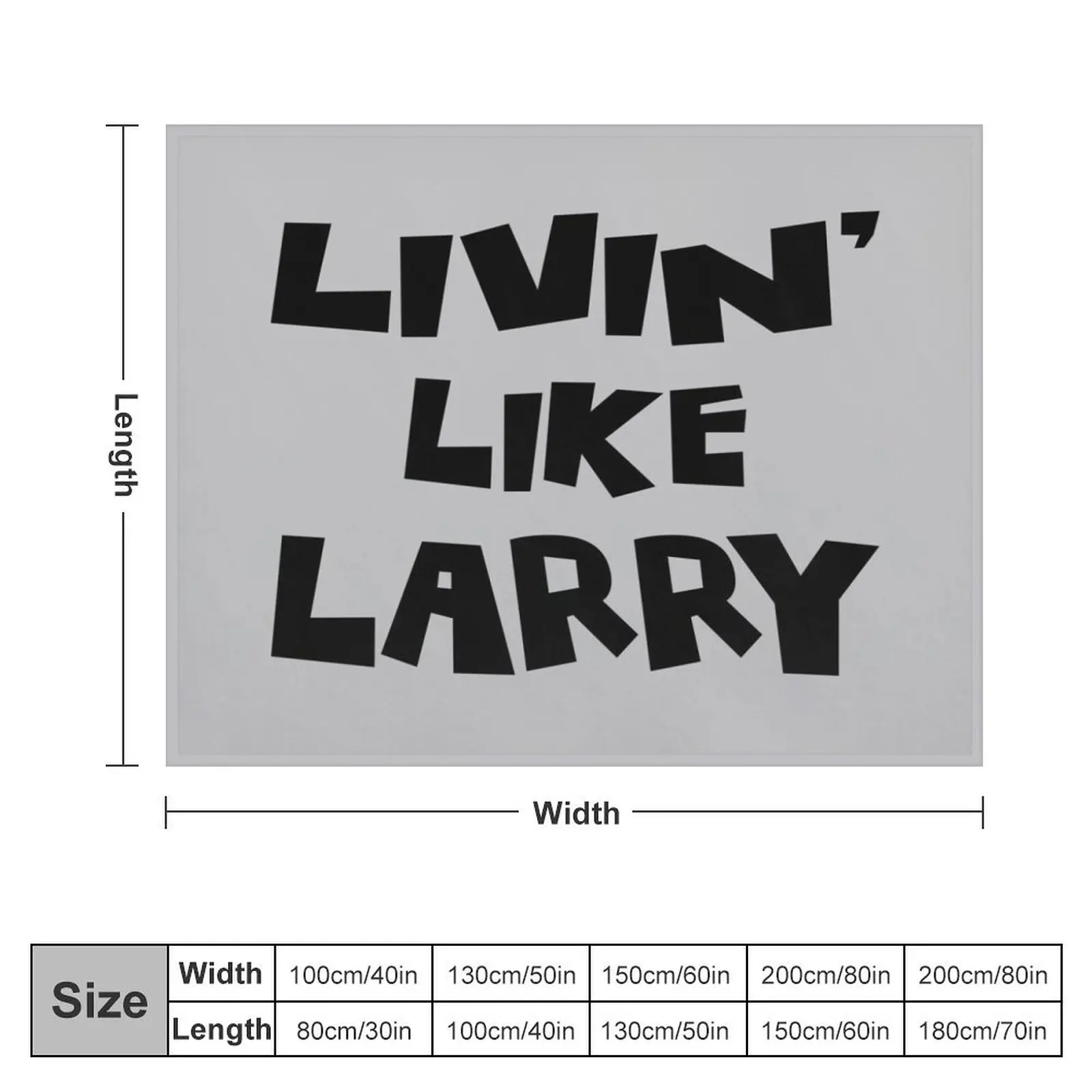 Livin Like Larry Throw Blanket For Decorative Sofa Luxury Designer Furry heavy to sleep Blankets