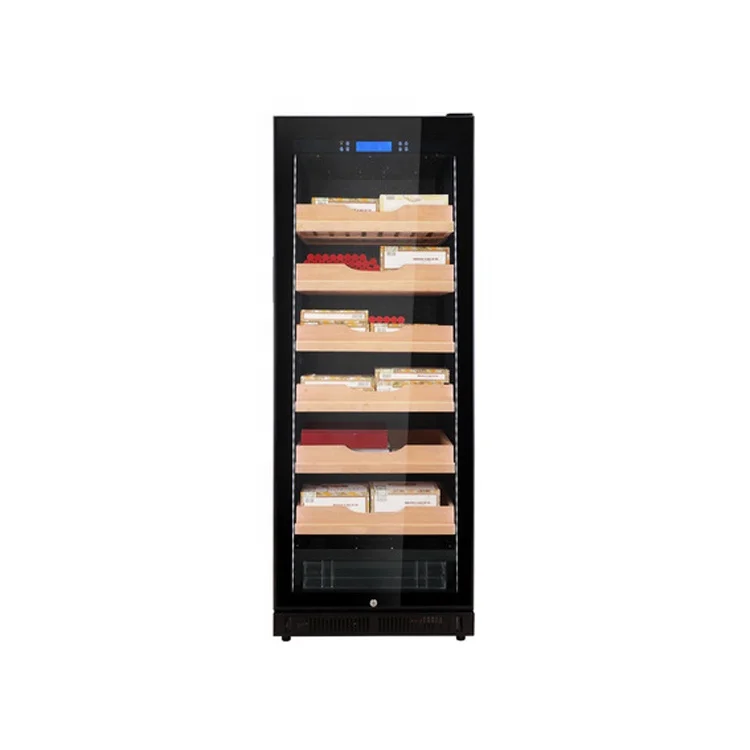 320L  Large Cedar Shelves Wooden Cigar Humidor Large Cigar Cabinet
