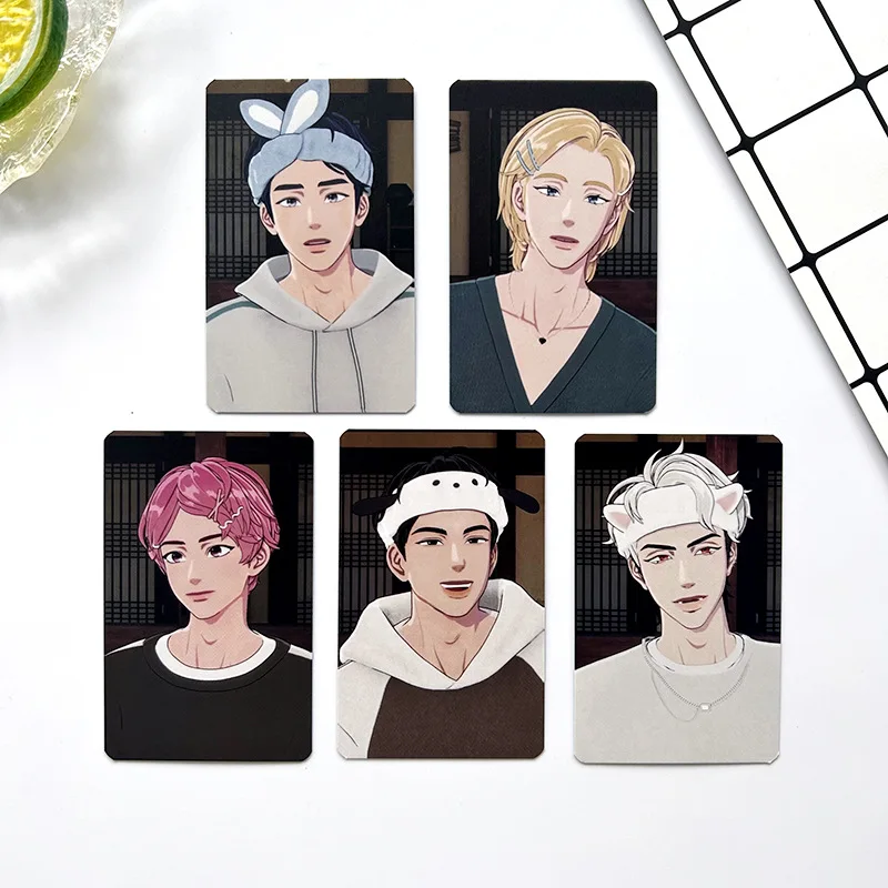 Personagens dos desenhos animados HD Photocard Cartão Postal, Fãs Presente Coleção, Meninos Grupo Segundo Álbum, Cartão Lomo, ASTERUM: 134-1, 5pcs por conjunto