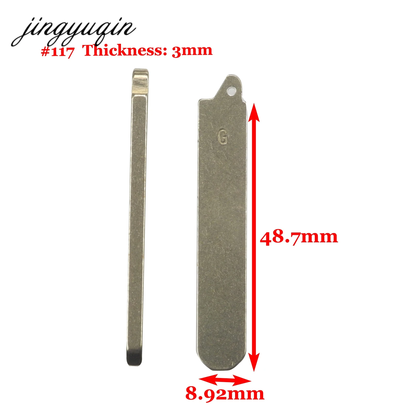 jingyuqin #117 Key Blade For Honda Accord CRIDER(2014 G) Flip Folding Uncut Car Key Blank No.117 20pcs/lot