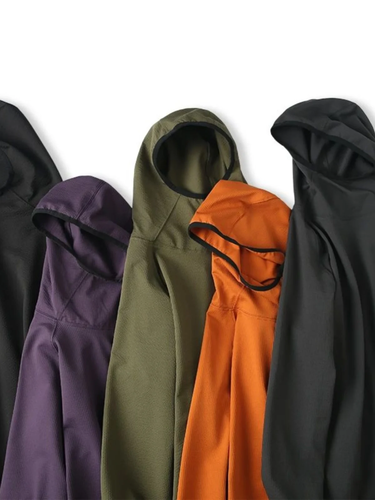 Foreign Trade Tail Goods Elastic Seersucker Men's and Women's Same Outdoor Mountain Loose Hood Thin Pullover Hoodie Hoodie