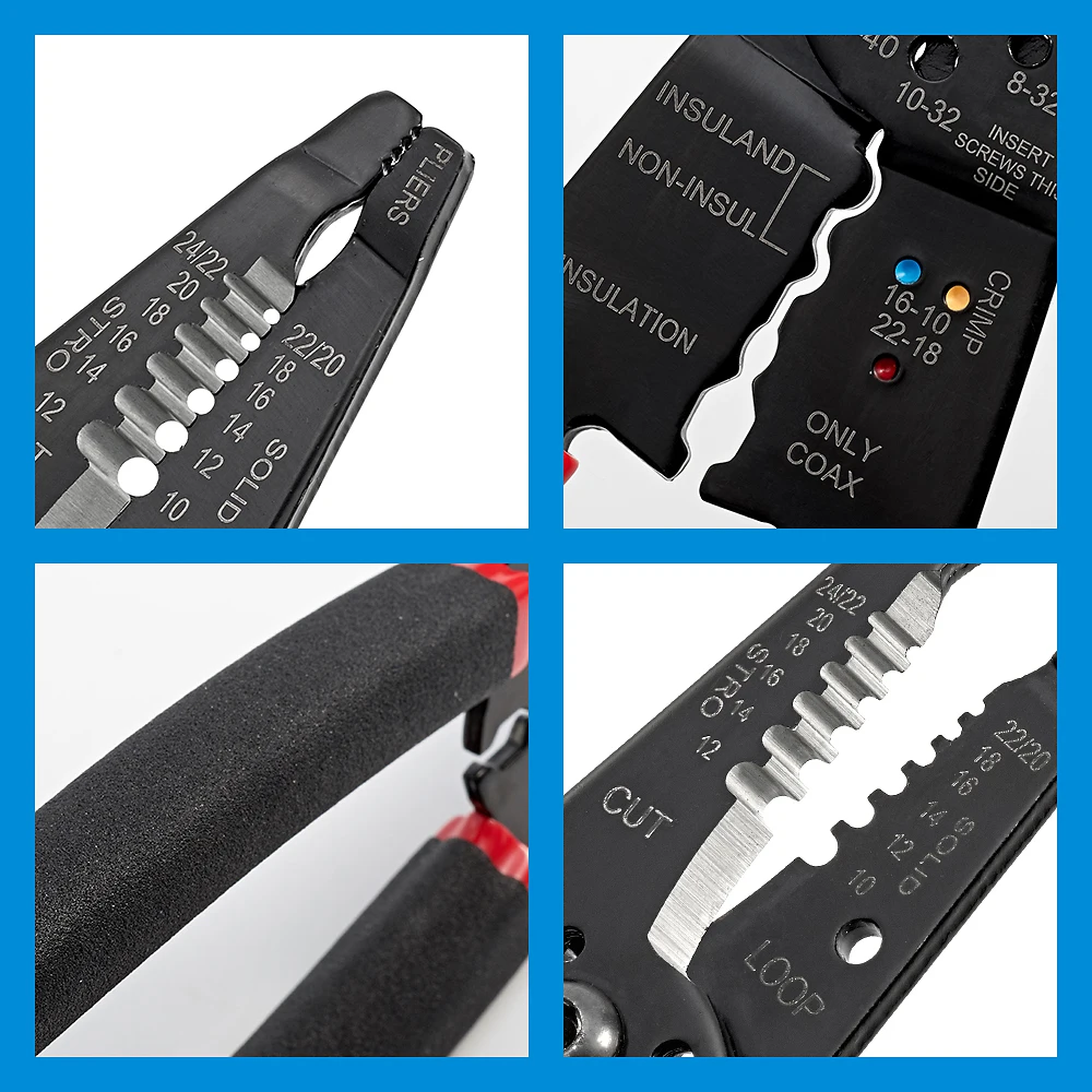 Multi-Functional Electrician Wire Stripper & Crimper Tool - Perfect For Peeling & Network Cabling