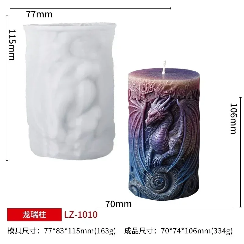 Dragon-Shaped Candle Mold 3D Embossed Design With Intricate Scale Wings Reusable Silicone For Creative Candle Making 2026 Latest