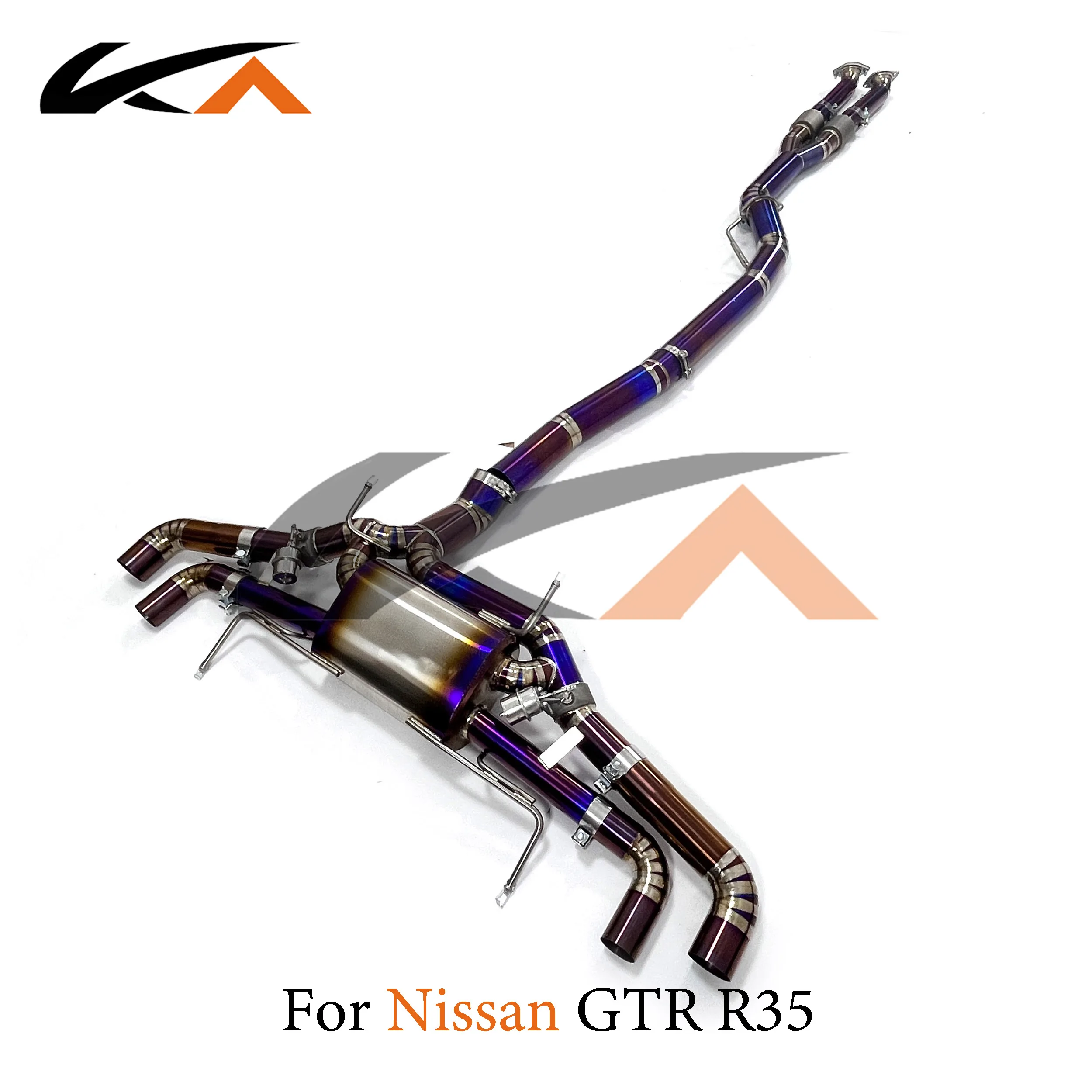 KA Tuning Exhaust System Parts Titanium Alloy Catback for Nissan GTR R35 Rear Section with Muffler and Valve