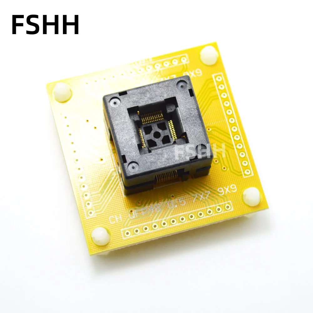 QFP48 Programmer's Adapter TQFP48 LQFP48 QFP48 test socket  0.5mm pitch size 7x7mm 9x9mm 0.5mm to 1.27mm ic socket