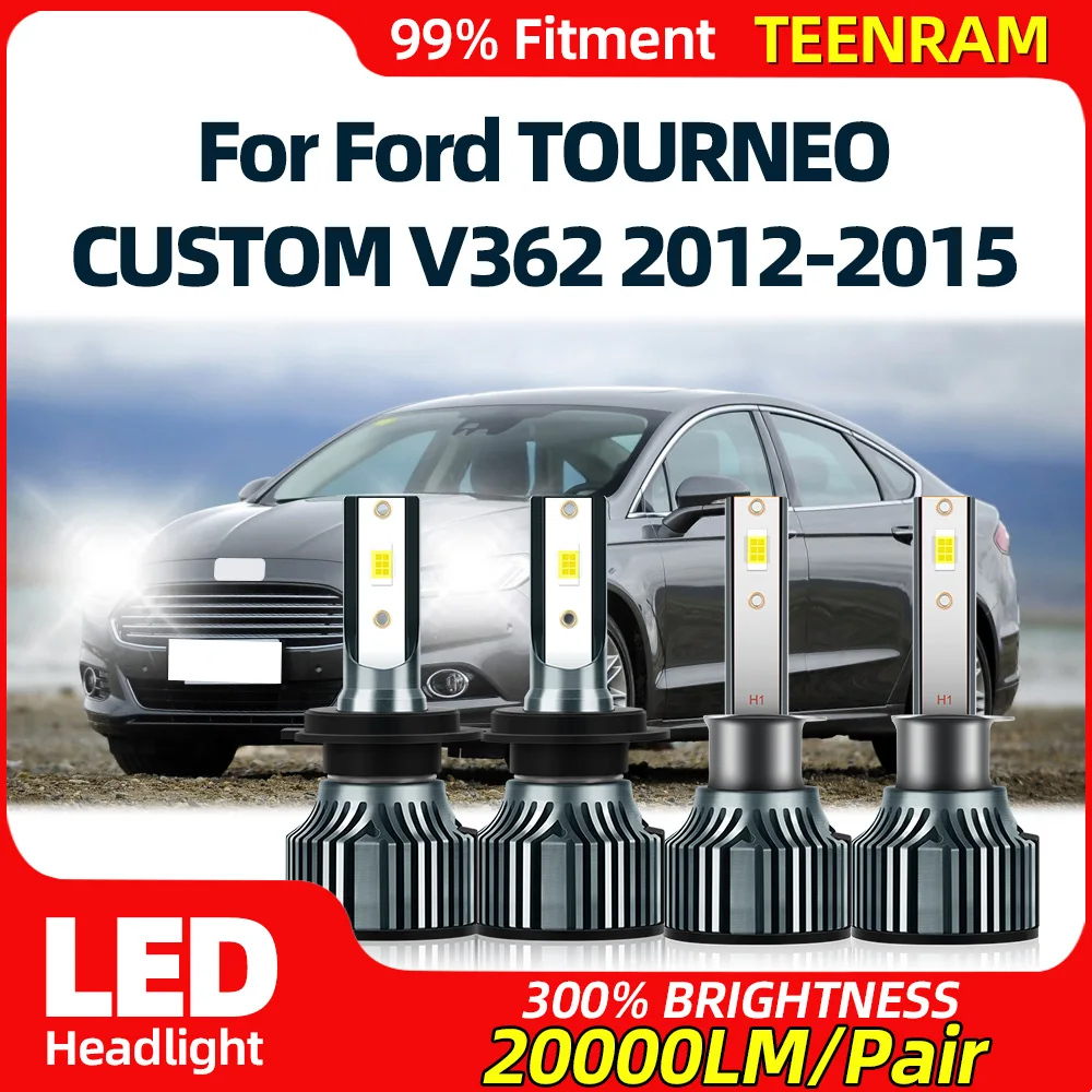 

40000LM Turbo Car Headlight 240W LED Lights 6000K White Auto Lights 12V 24V For Ford TOURNEO CUSTOM V362 2012 2013 2014 2015
