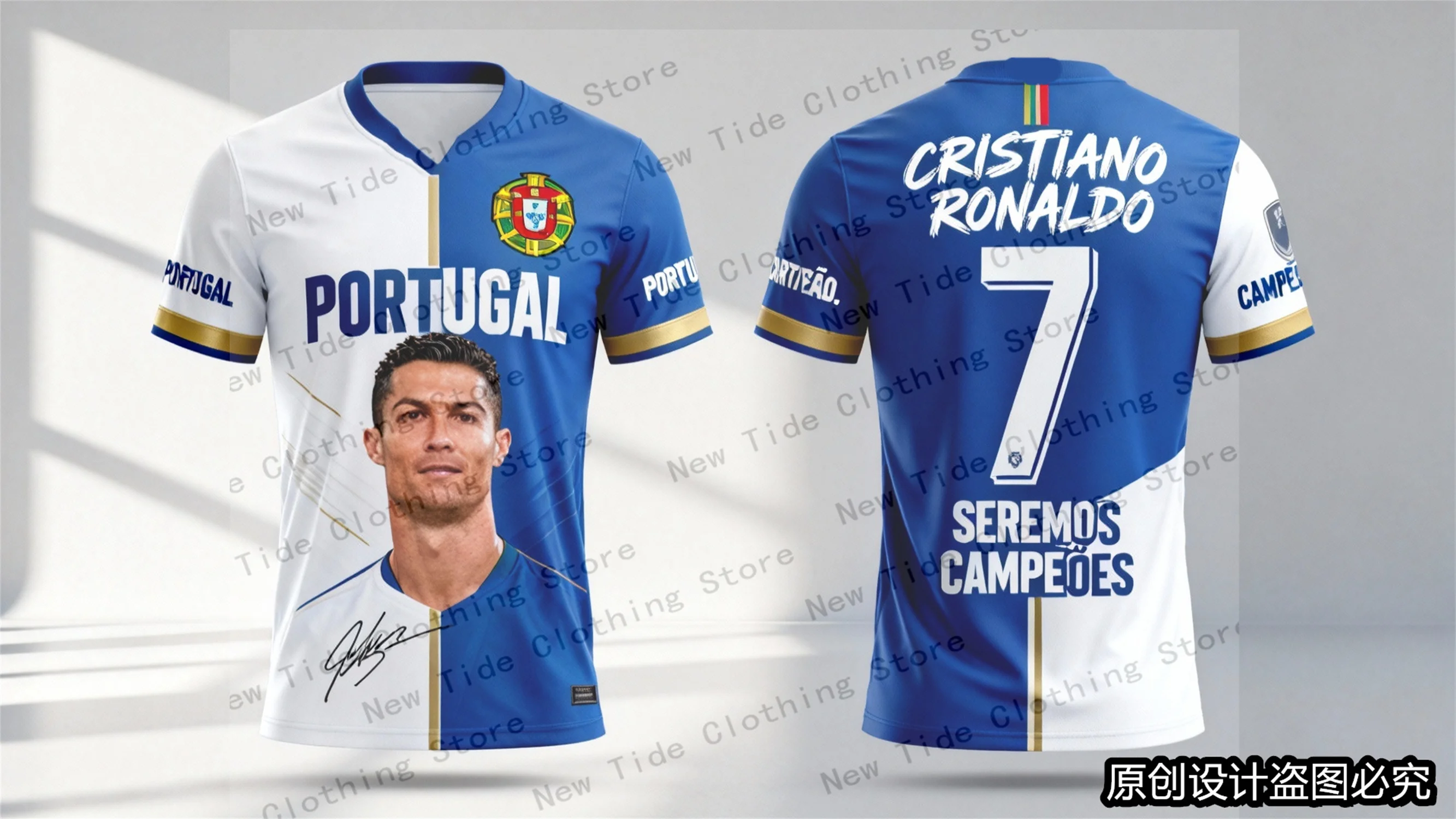 تي شيرت جيرسي CR7 وتي شيرت بتصميم حصري لعام 2026 لمحبي الرجال - إصدار محدود من معدات كرة القدم المتاحة 3