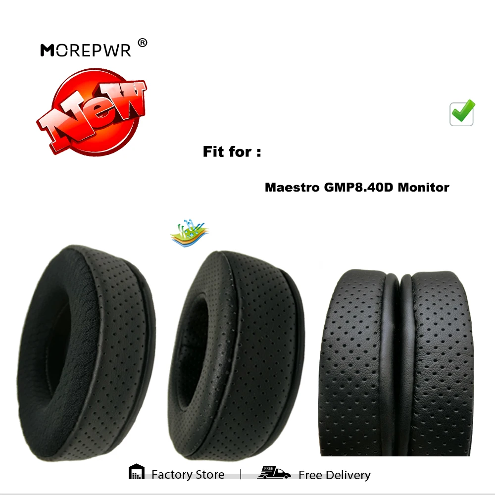 Morepwr อัพเกรดใหม่เปลี่ยนแผ่นรองหูฟังสําหรับ Maestro GMP8.40D Monitor ชุดหูฟังอะไหล่เบาะหนังกํามะหยี่ Earmuff