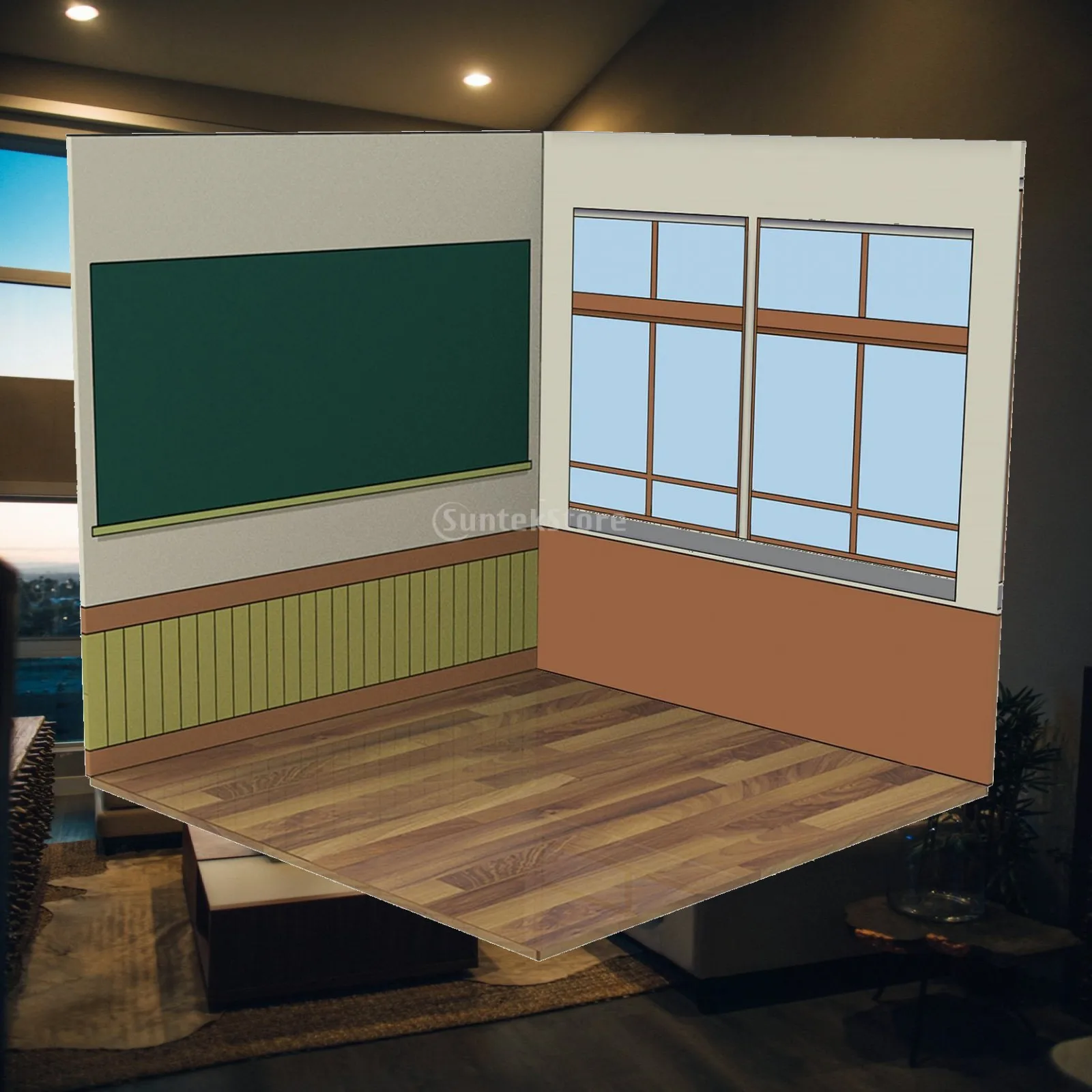 1 6 Scale Model Car Display Case Background for Action Figure Scene with Storage Layout and PVC Foam Sheet Organizer