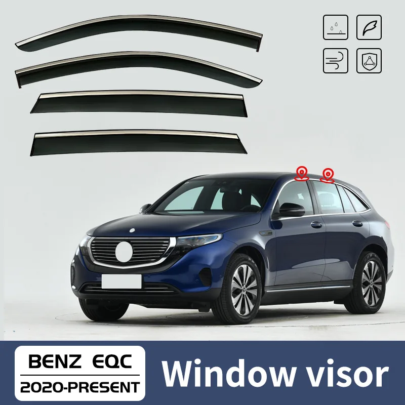 

For Benz EQC N293 Window visor Weather Shield Side Window Deflector Car windshield weather shield Car accessories