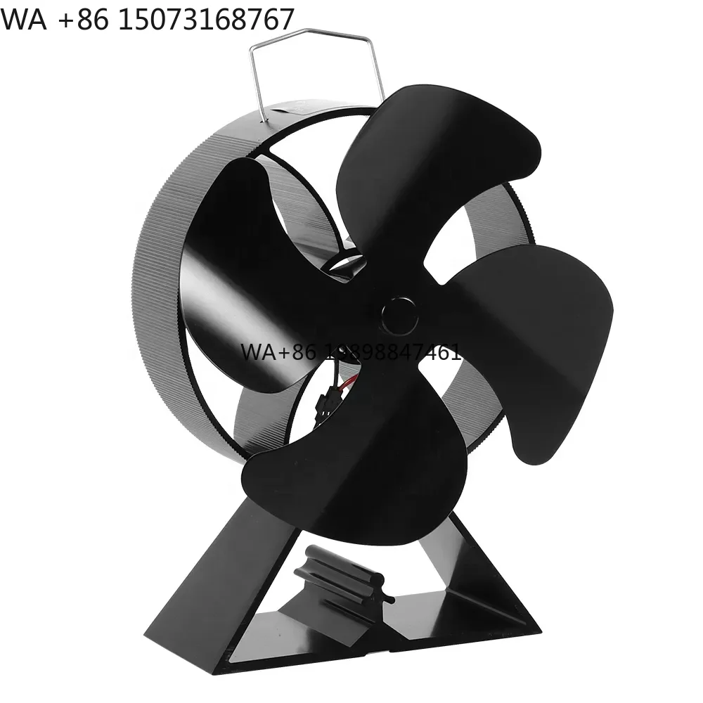 لا توجد بطاريات، مروحة موقد علوية تعمل بالطاقة الحرارية لحرق الخشب والغاز