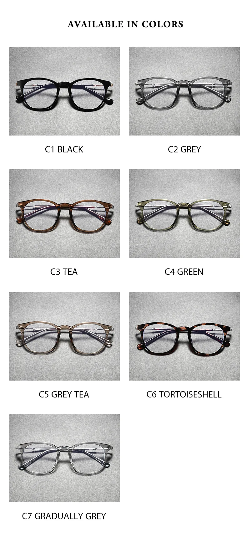Modisches Design Neue Übergroße Legierungs-Freizeitbrille mit Sehstärke Photochrome Anti-Blaulicht-Brille für Herren Astigmatismus-Brillen – Detail 9