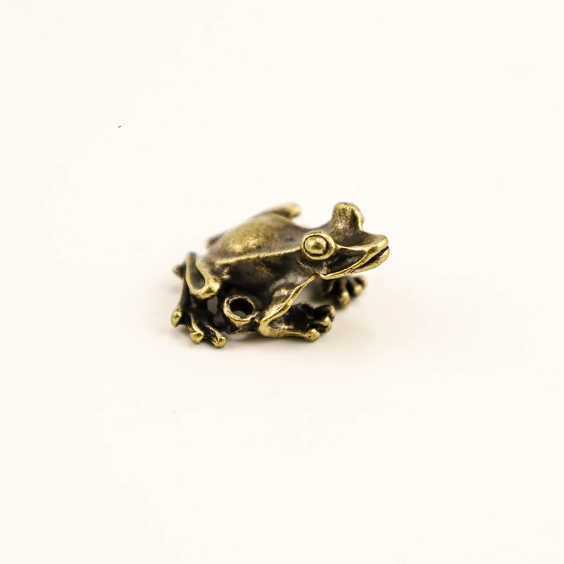 Vintage alloy small frog tabletop decoration mini creative frogs ornament imitation copper crafts