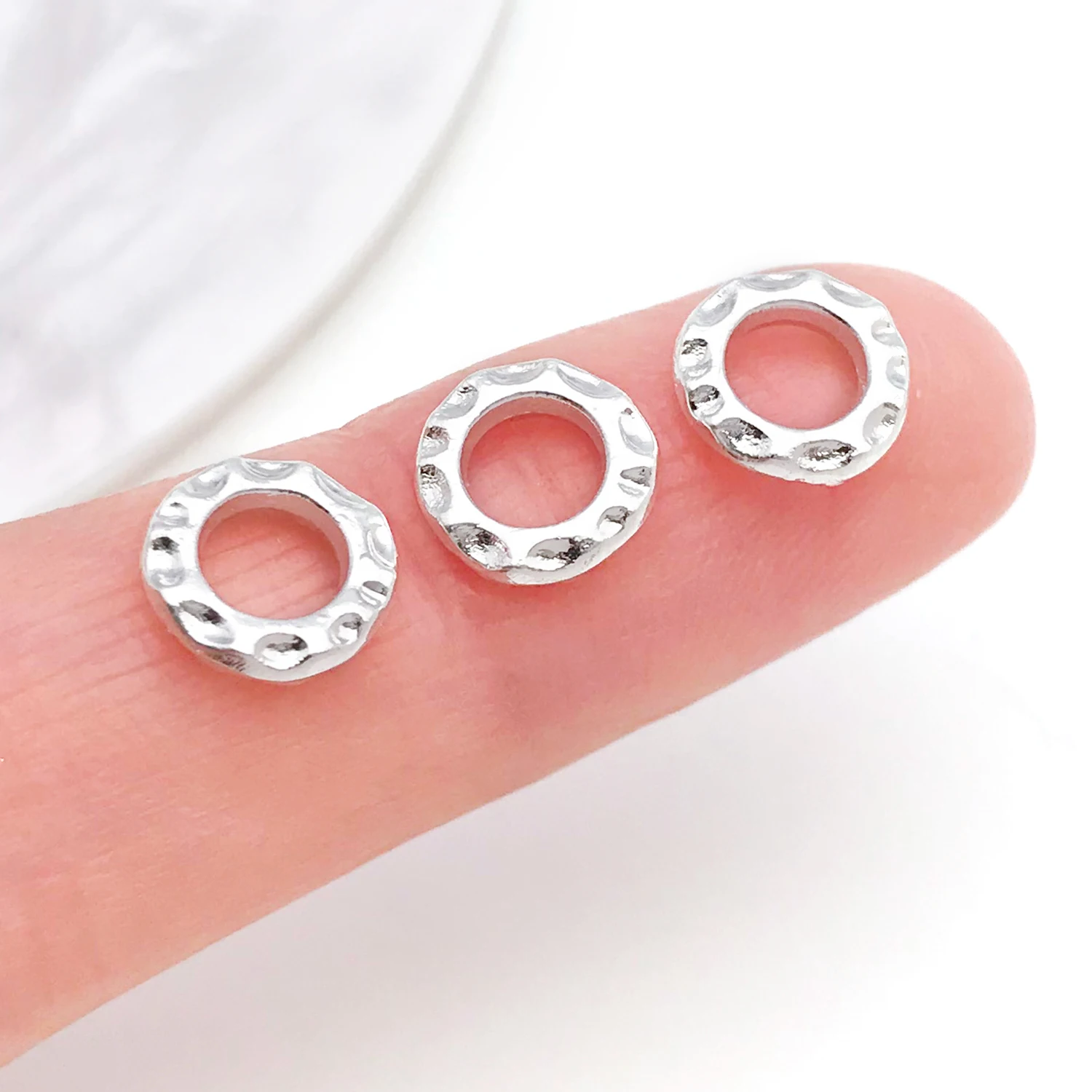 20 قطعة 18K الذهب الحقيقي مطلي النحاس خزر عازل ، حبة فاصل ل سوار ذاتي الصنع قلادة أقراط صنع المجوهرات اكسسوارات