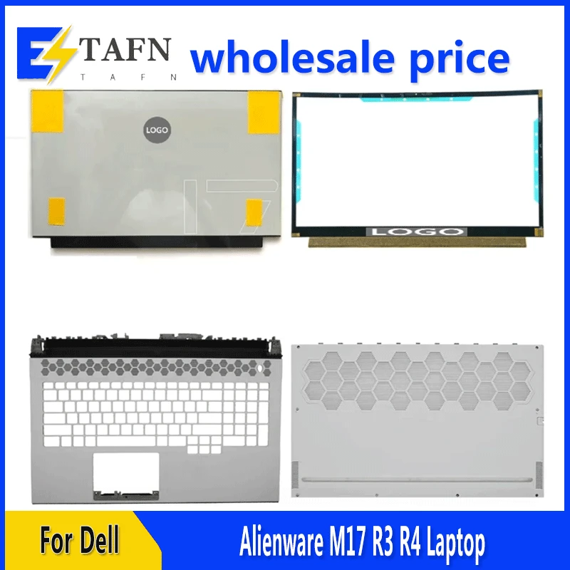 

New For Dell Alienware M17 R3 R4 Laptop LCD Back Cover Front Bezel Upper Palmrest Bottom Base Case Keyboard Hinges