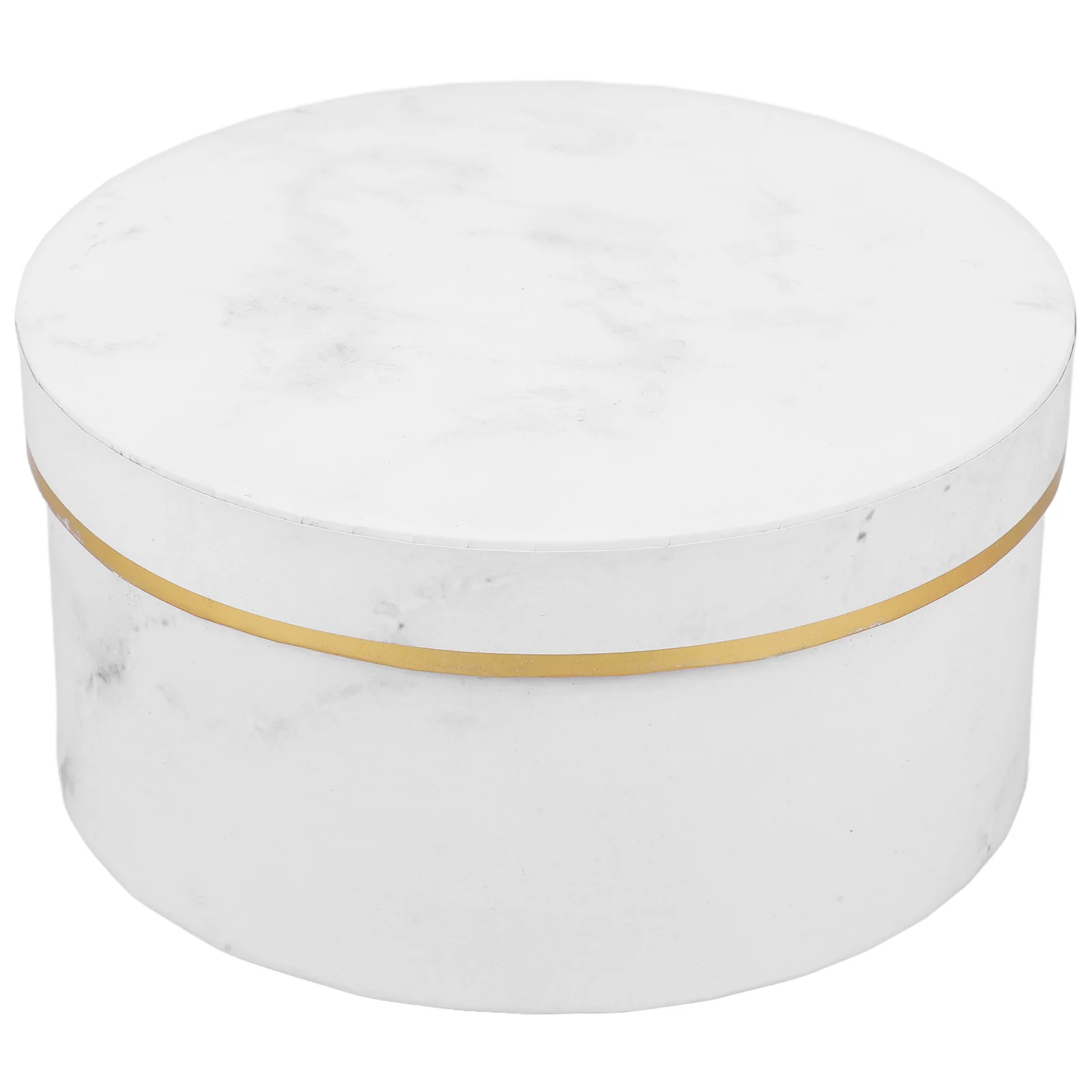 

1 Marble Gold Foil Flower Gift Box for Arrangements Valentine Birthday Wedding Decor Round Boxes Lids Empty Bouquet Packaging