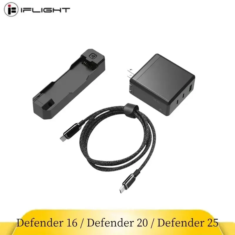 

iFlight Defender 16 / Defender 20 / Defender 25 Комплект зарядного устройства с зарядным устройством D16/D20/D25 + вилка PD 30 Вт/100 Вт для FPV
