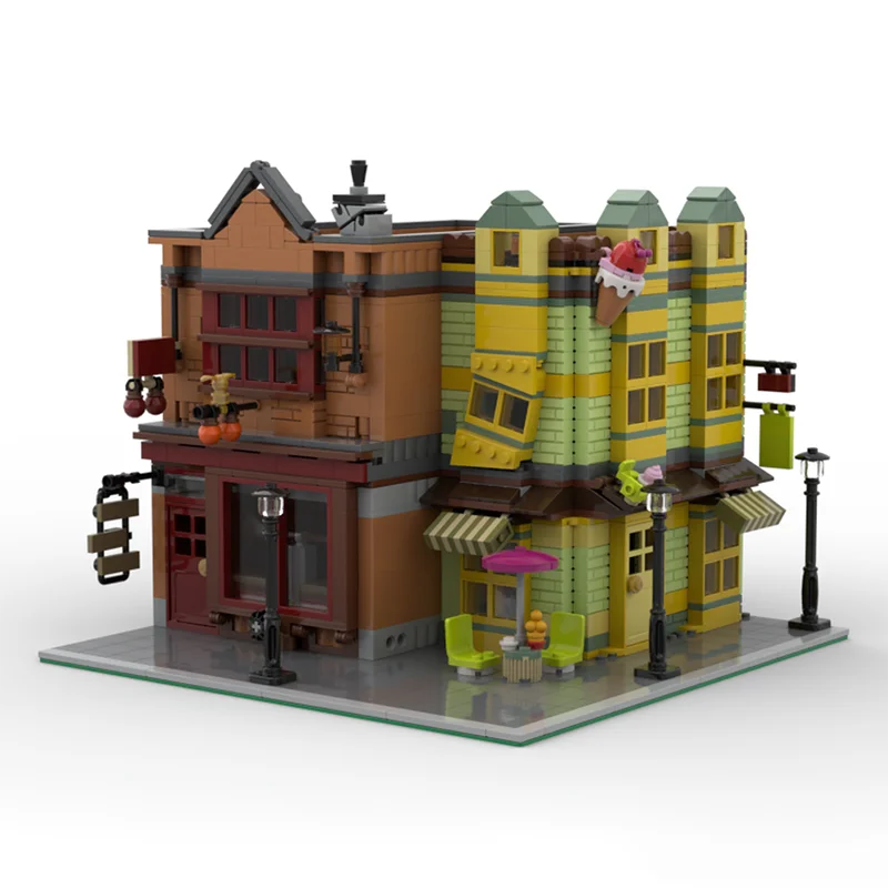 

1698 шт. MOC MOC-176452 Поттер Строительные блоки Рождественский подарок Архитектурная структурная механика игрушки Сложная сборка