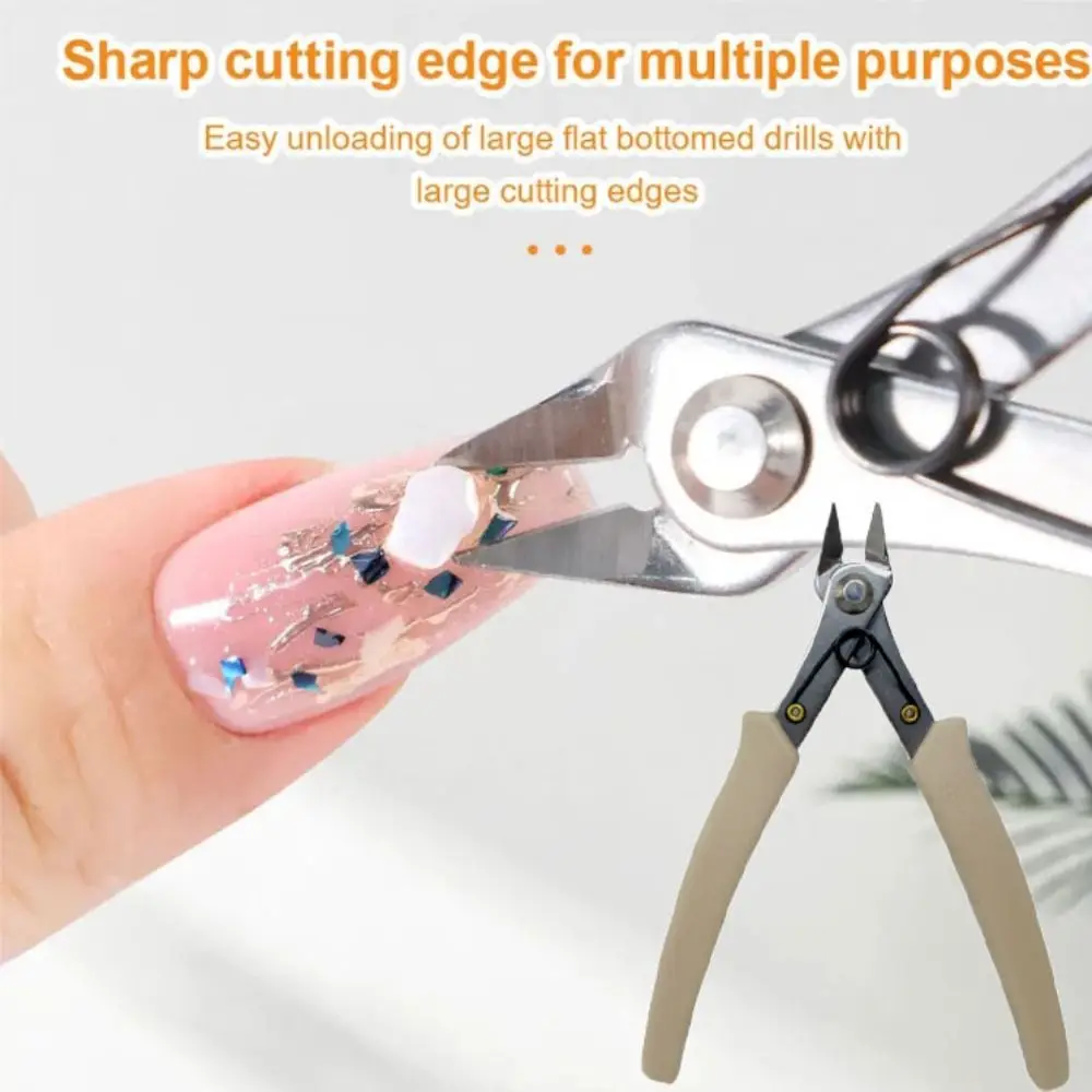 

Curved Flat Nose Professional Nail Clipper Heavy-duty High Force Metal Chain Cutting Pointed Nose Removal Pliers Nail Art