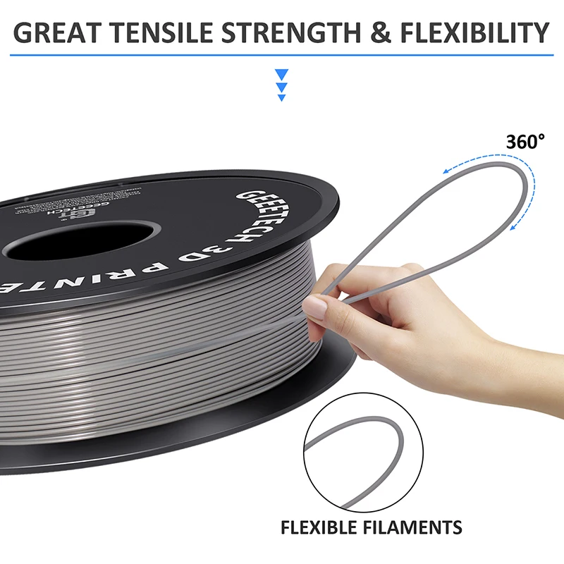 Geeetech 3d printer Filament PLA PETG Plastic 1kg 1.75mm,Tangle-Free, 3d printing wire materials, black, white, vacuum packaging