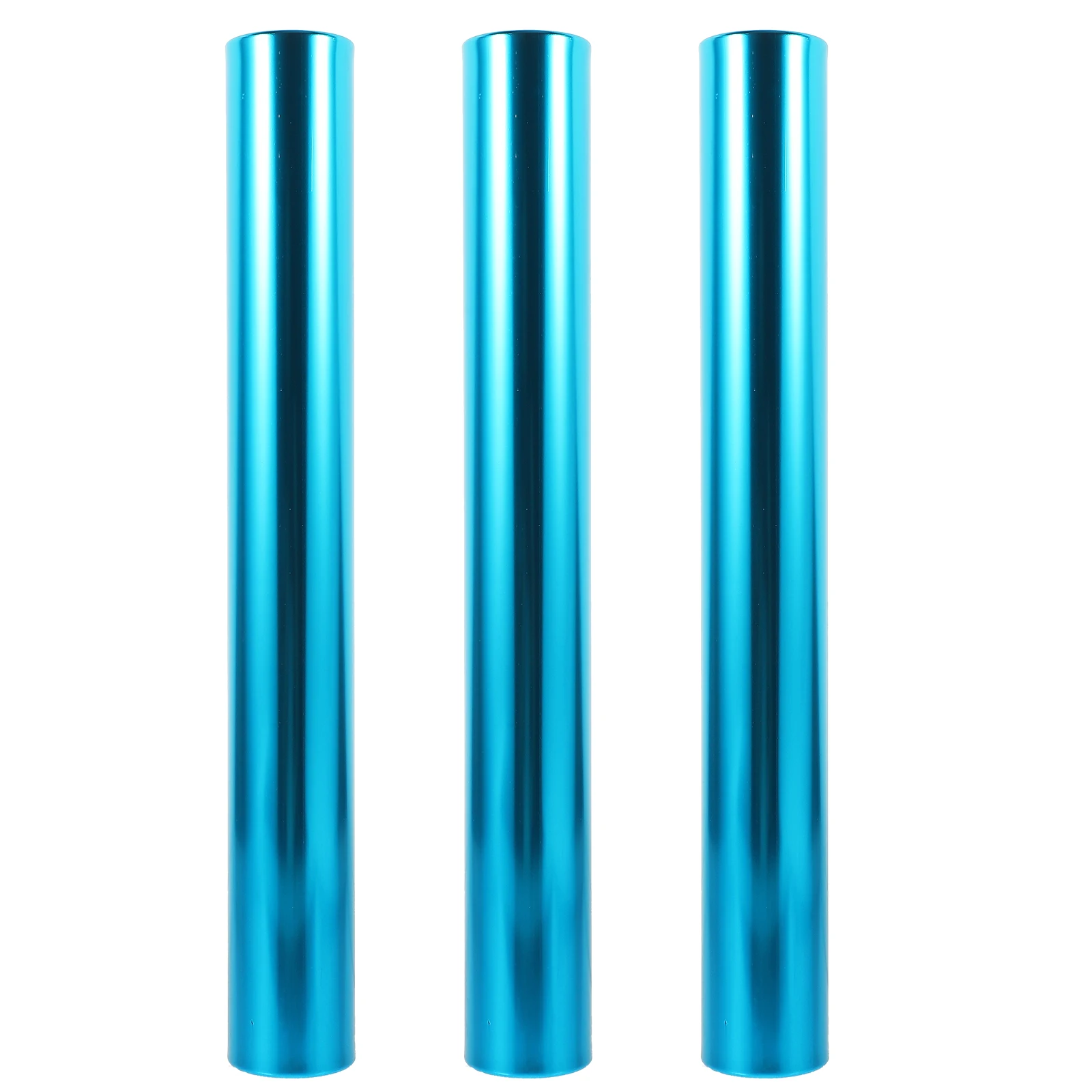 

3pcs Aluminum Alloy Relay 38cm Stable Grip Kids Racing Sticks Equipment Blue Color Long Term Use