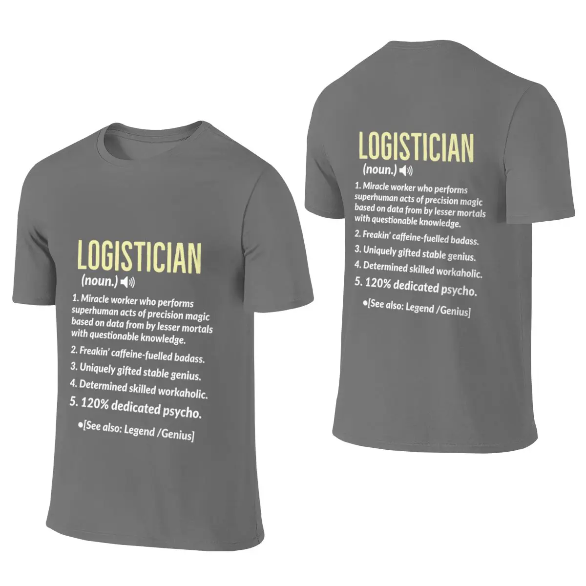 Logistician Definition Hong Kong Style Reversible T-shirt Simple Korean Style Eco-Friendly Printing T-shirt
