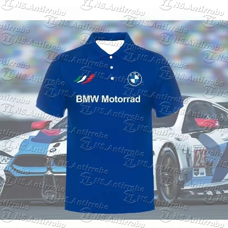 

BMW POWER Мужская и женская роскошная брендовая рубашка-поло с короткими рукавами, летняя футболка для гонок на мотоциклах, модифицированная футболка для культуры автомобиля