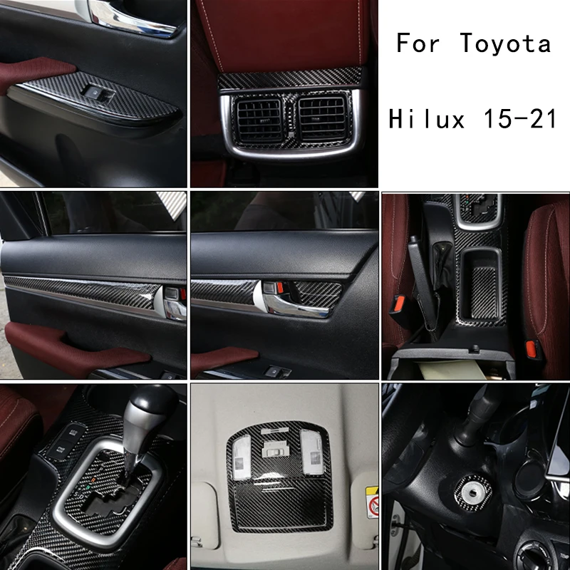 

For Toyota Hilux 2015-2021 Soft Carbon Fiber Car Interio Exterior Decoration Strip Car Sticker Modification Accessories