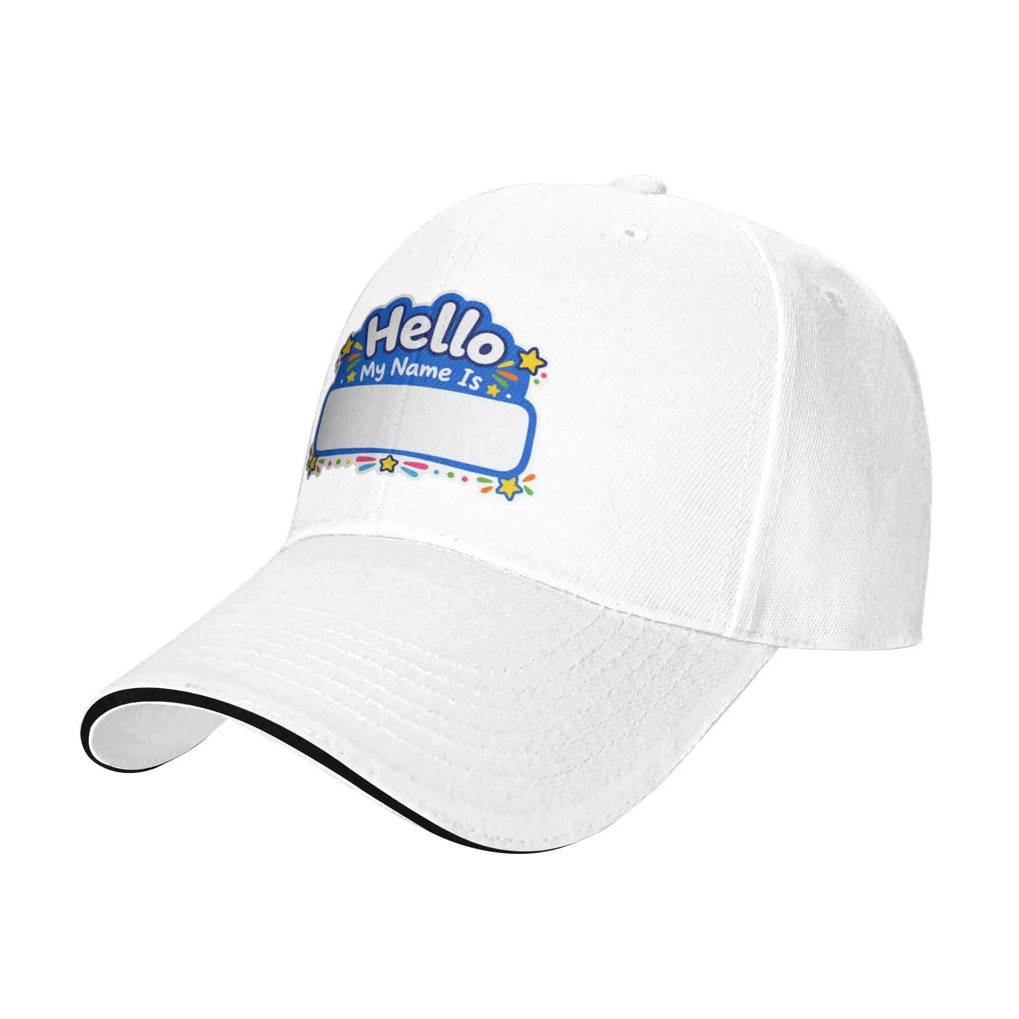 Hello My Name Is Sticker Gift For Children Men Women A Baseball Cap Hat