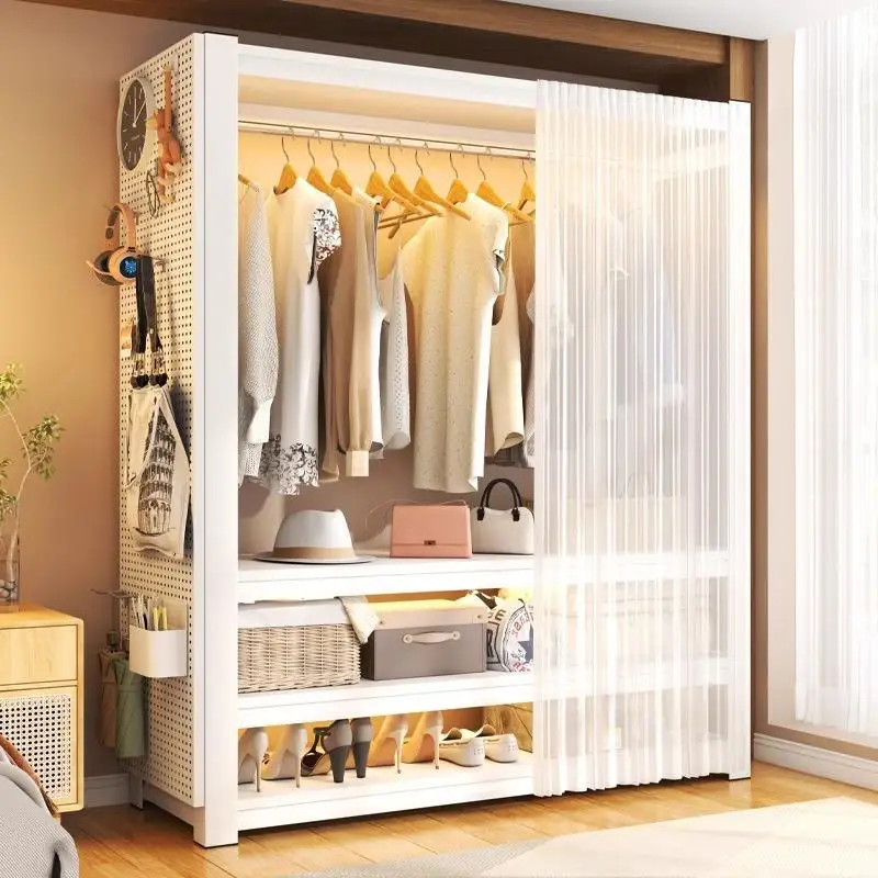 

Полка Простой шкаф Стальная вешалка под открытым углом Полка Оренда комнаты Сборка Высокое качество