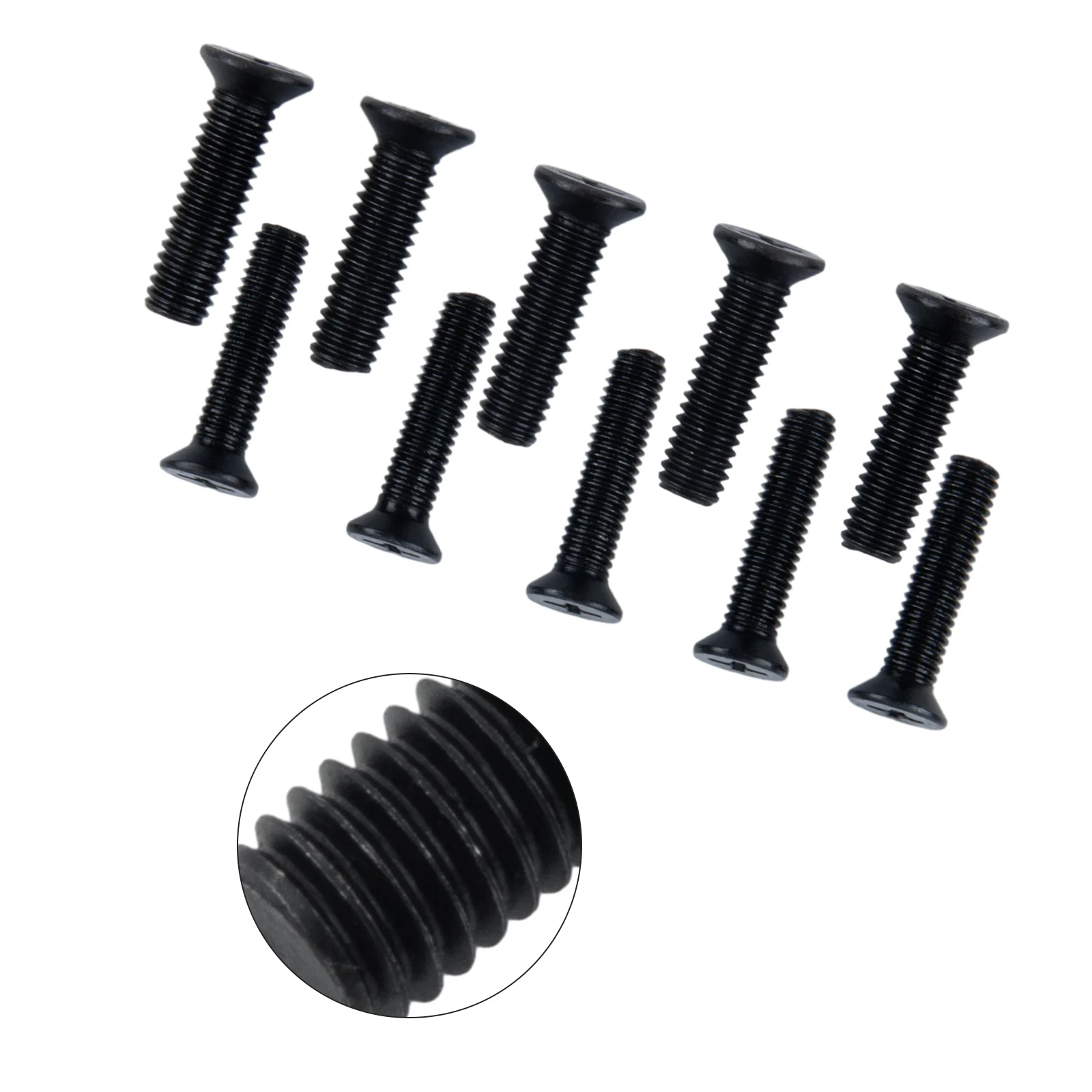 Fastener Screw Electric Tool Accessory Drill Chuck Fixing Screw M5x22mm/M6x22mm Metal Material 10 Pcs For 1/2inch Left Hand