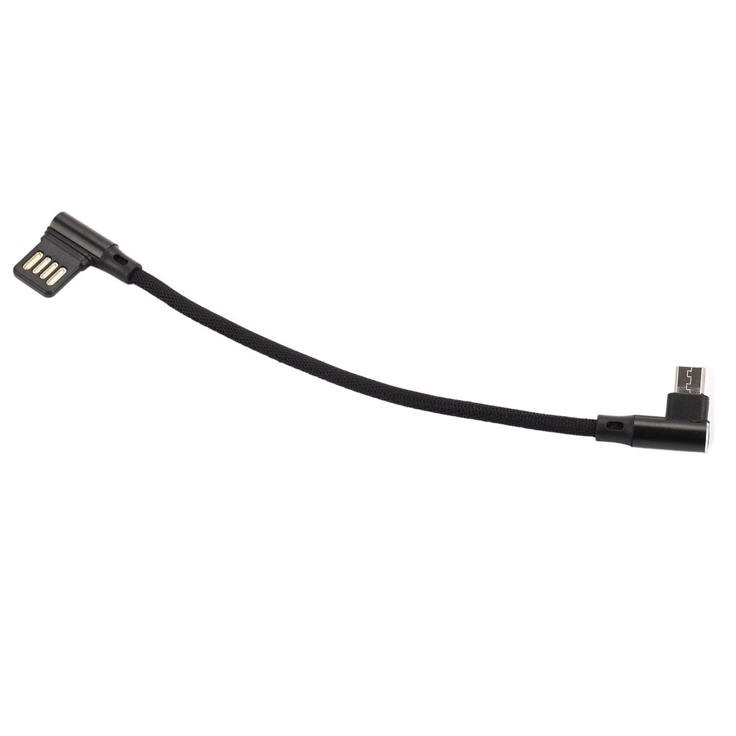 SYJZ 15 cm micro-usb 5-pins haakse naar links haakse 90 graden USB 2.0 dubbele elleboog data-oplaadkabel voor tablet en telefoon V8