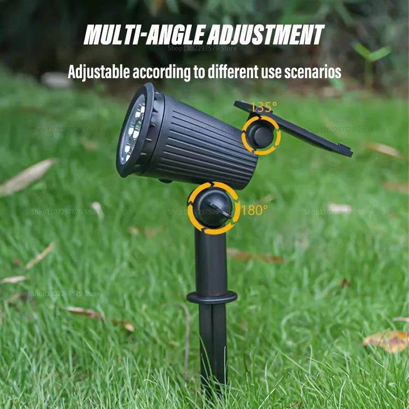 9 LED أضواء كشاف صغيرة الحجم IP65 مقاوم للماء في الهواء الطلق دافئ/RGB أضواء المناظر الطبيعية الشمسية سطوع قابل للتعديل لحديقة ساحة أشجار النخيل