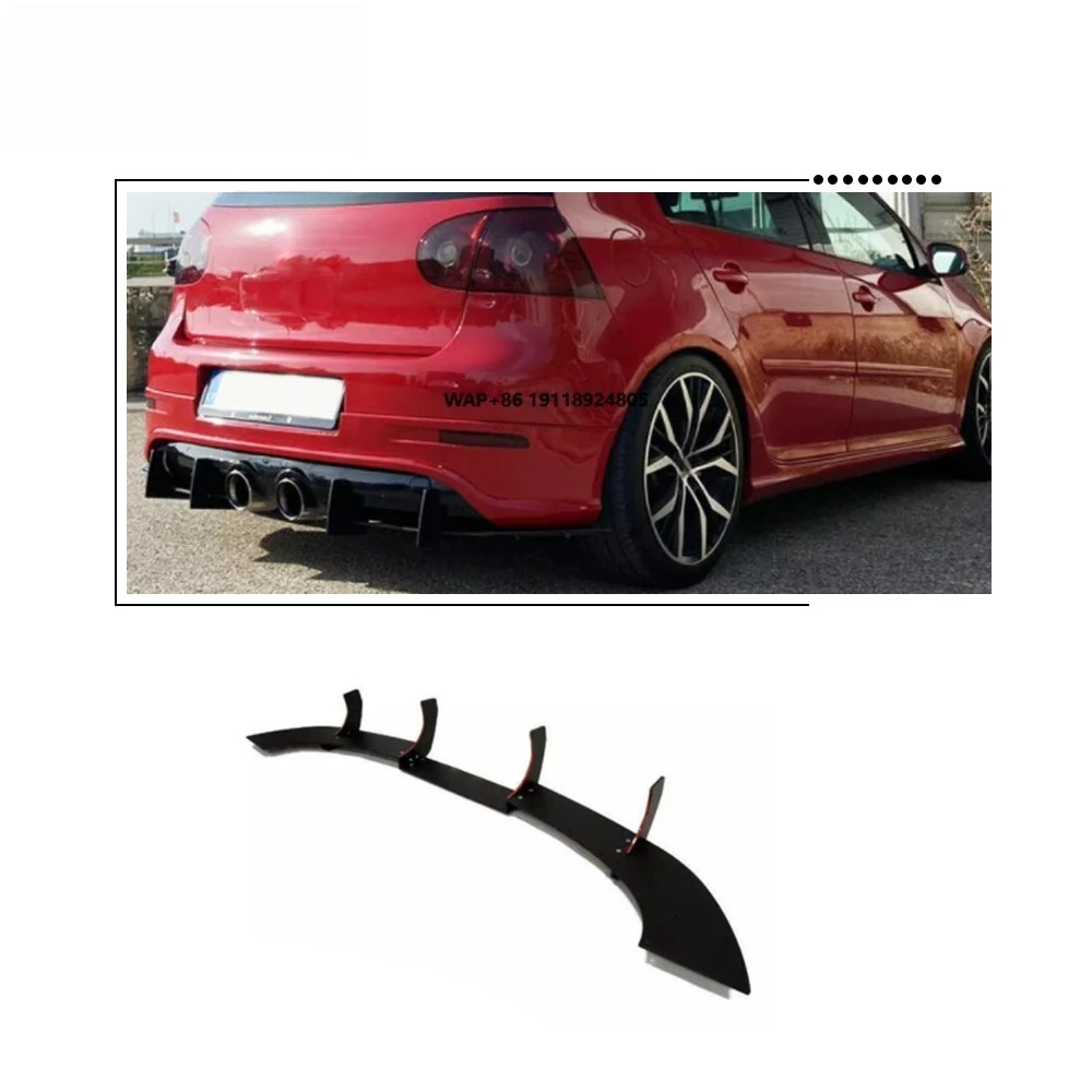 

R32 Matte Black Car Rear Bumper Diffuser Side Splitter Spoiler for VW Golf 5 MK5 R32 Bumper 2005-2009 Car Accessories