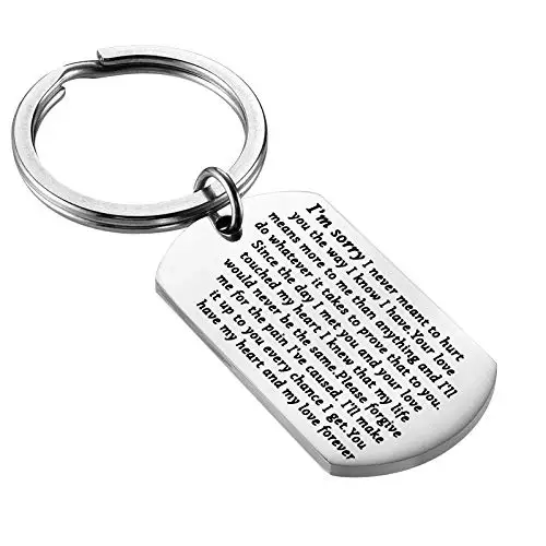 Apology Keychain Gift Sorry Gift for Apologizing I\'m Sorry Keychain Forgive Me Gifts to Say You\'re Sorry