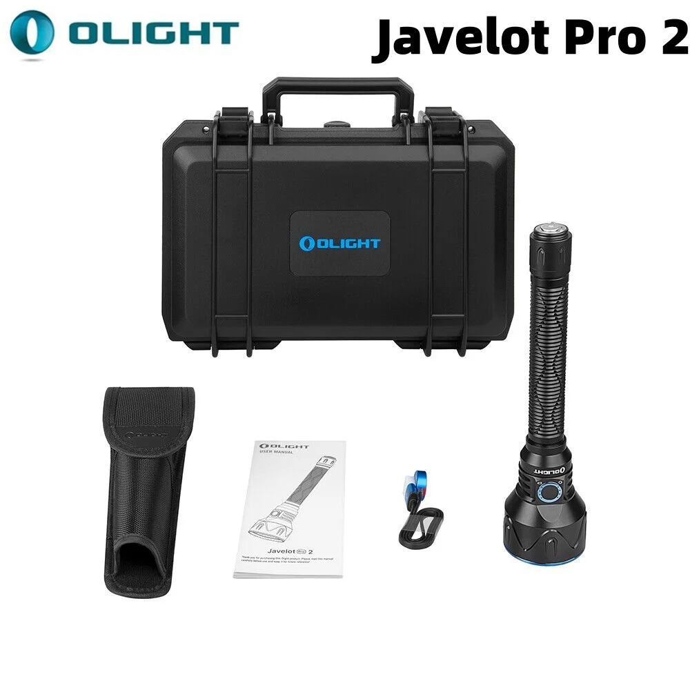 Olight Javelot Pro 2 Lantern 2500Lumens Rechargeable Dual-Button Long Distance 1050 Meters Tactical Flashlight with Battery Pack