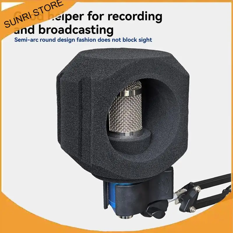SUNRI-C5 Microphone Wind Shield Acoustic Filter Professional Condenser Mic Studio Sponge Soundproof Protection Cover