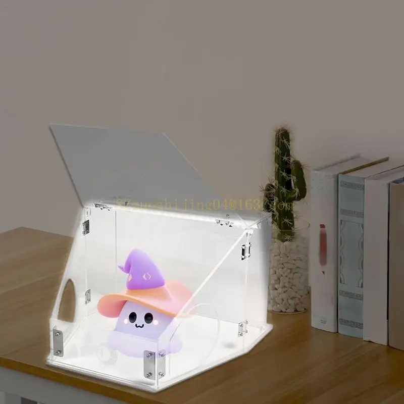 

Sealed Grinding Dust Box Polishing Box with 2 Holes LED Equipped Plastic Box,2 Holes Safe and Efficient Model Crafting Tool