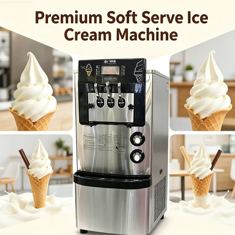 New Style Ice Cream Machine Expansion Pump Support Fresh Keeping   Fast Refrigeration Mini Soft Ice Cream Machine