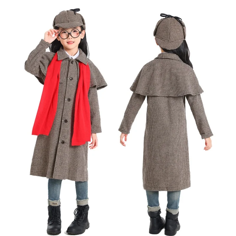 loween erlo Holmes Costume de personnage de film Cosplay tenue de détective vêtements de performance Production chinoise Fas pour dames...