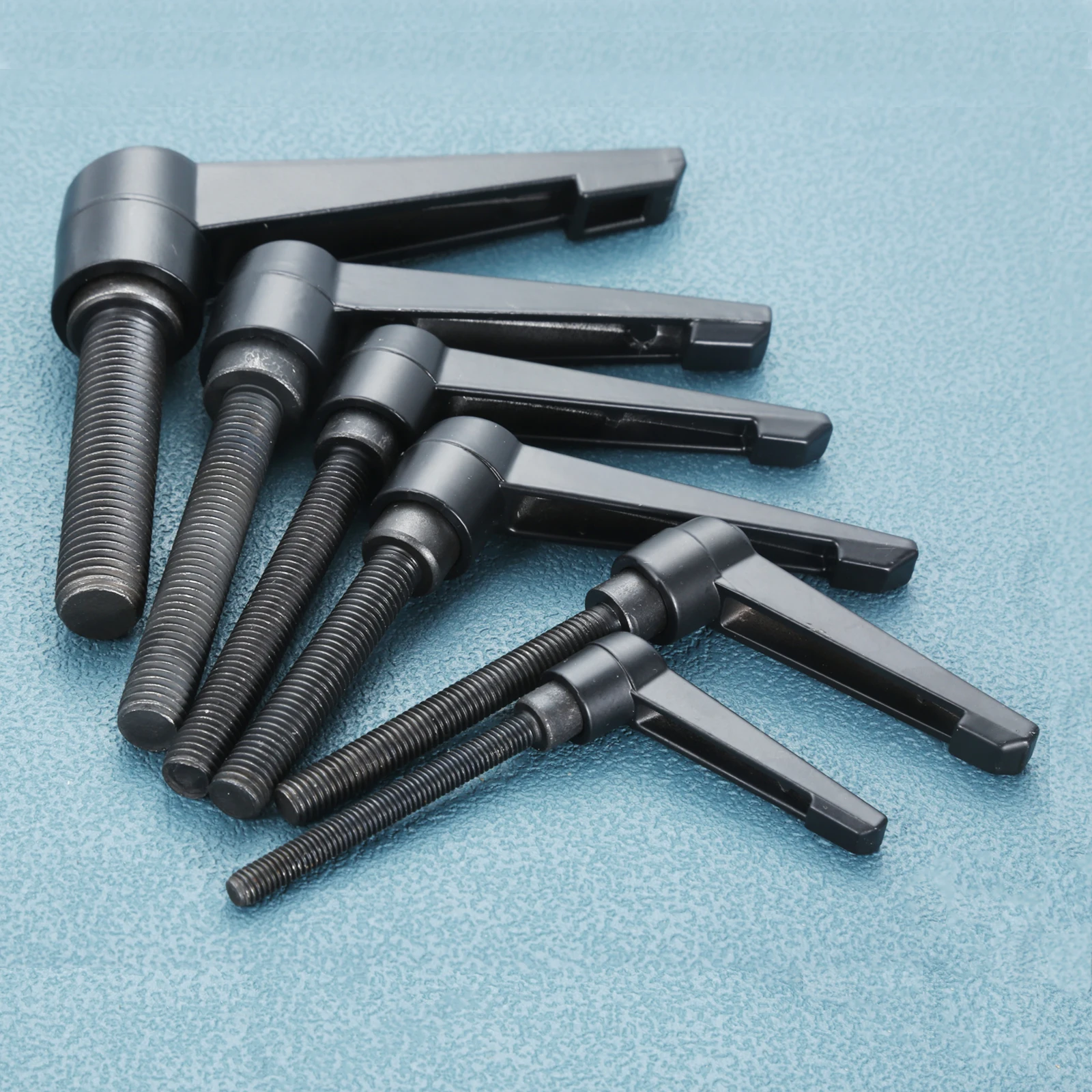 

1pc Metal Male Thread Fixing Handle M6 * 10-70mm Adjustable Knob Clamping Lever Turning Industry Equipment Package Machine Tools
