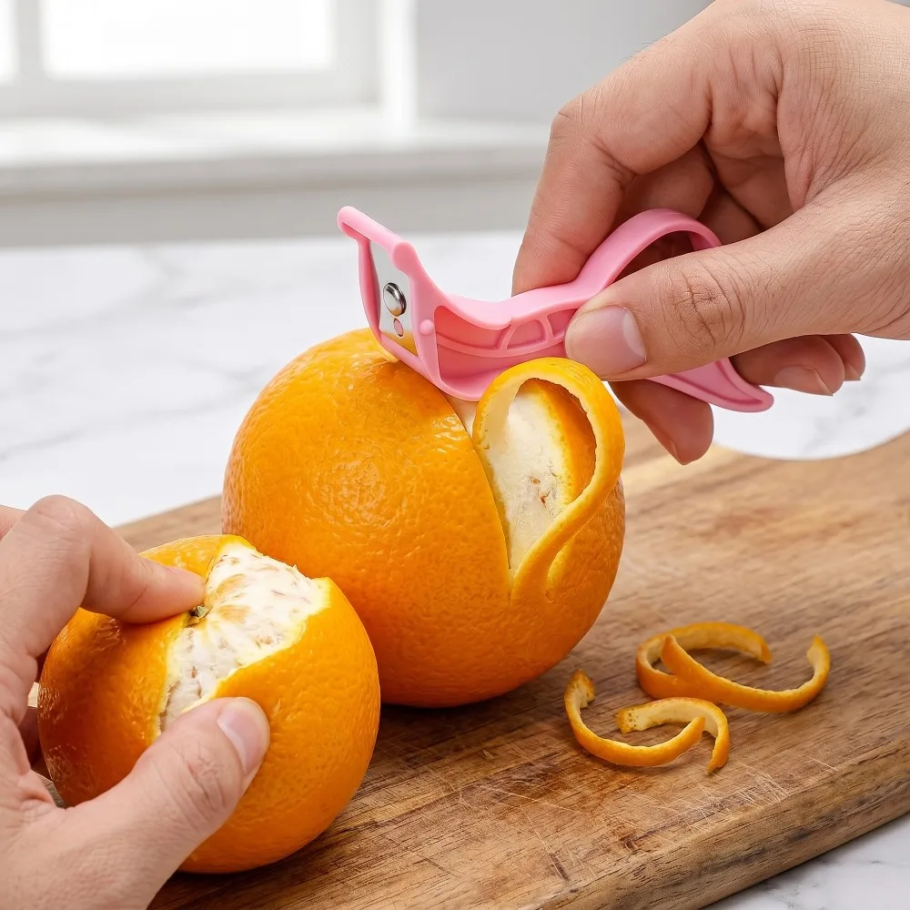 1pc Portable Straight Handled Fruit Peeler Peeling Pliers Set with Plastic Case Suitable for Apples Pears Kiwis Peeling Compact Kitchen Tool for Dorm Home Camping Outdoor Easy to Operate