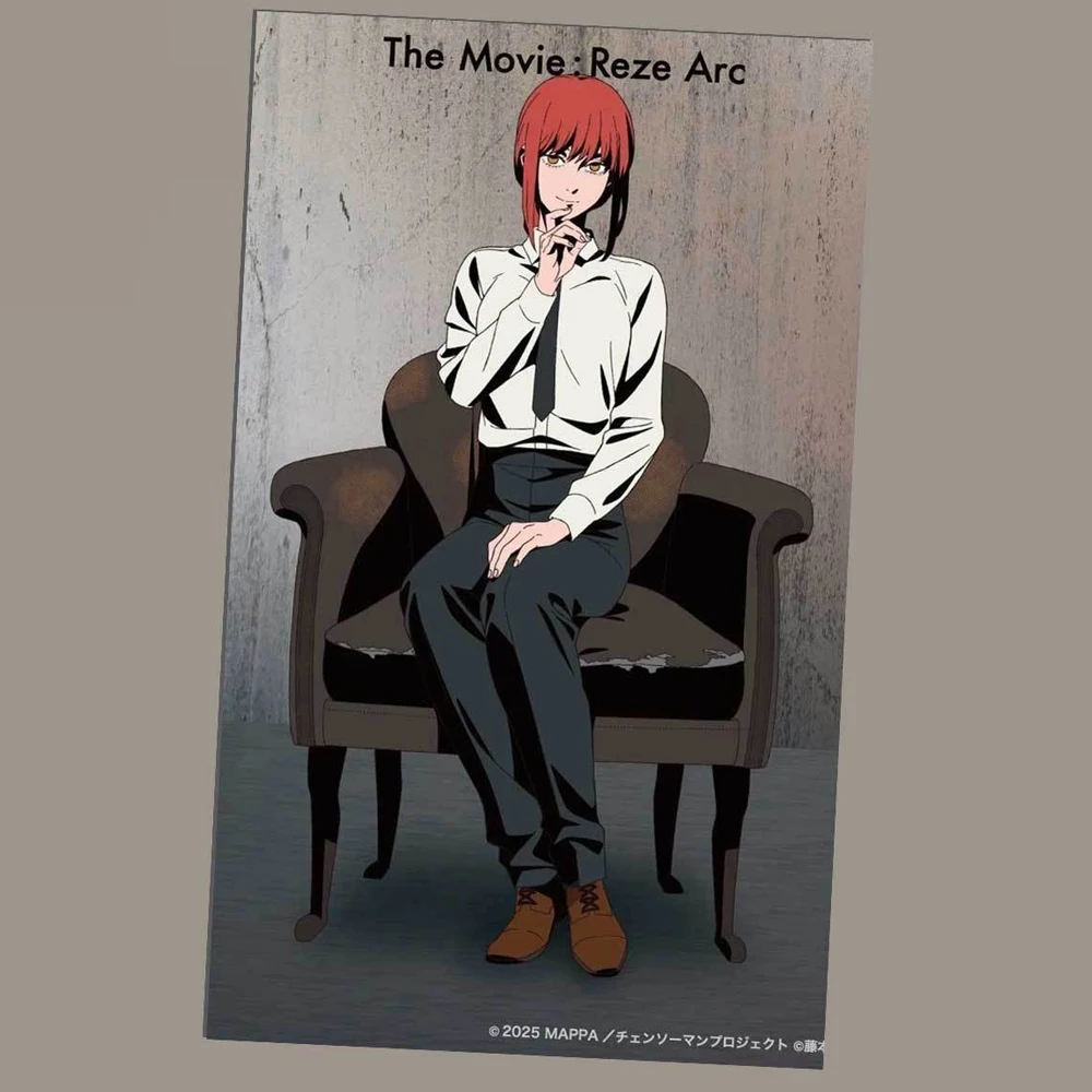 애니메이션 체인소맨 더 무비 레제 아크 덴지 마키마 하야카와 아키 코스프레 카드 5개 피규어 종이 카드 컬렉션 파티 소품