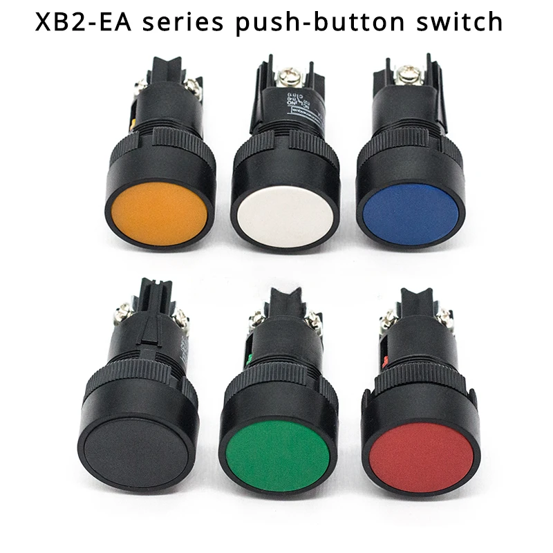 

1/5/10Pcs 22mm Self-reset Button Switch XB2-EA131 EA142 EA135 EA145 EA155 EA121 Plastic Button Switch Power Supply Button Switch