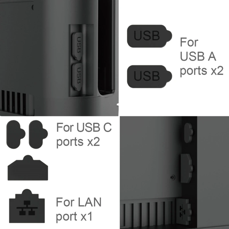 NS2 먼지 커버 게임 액세서리 용 Q5WA 먼지 플러그 LAN Type-C USB 플러그