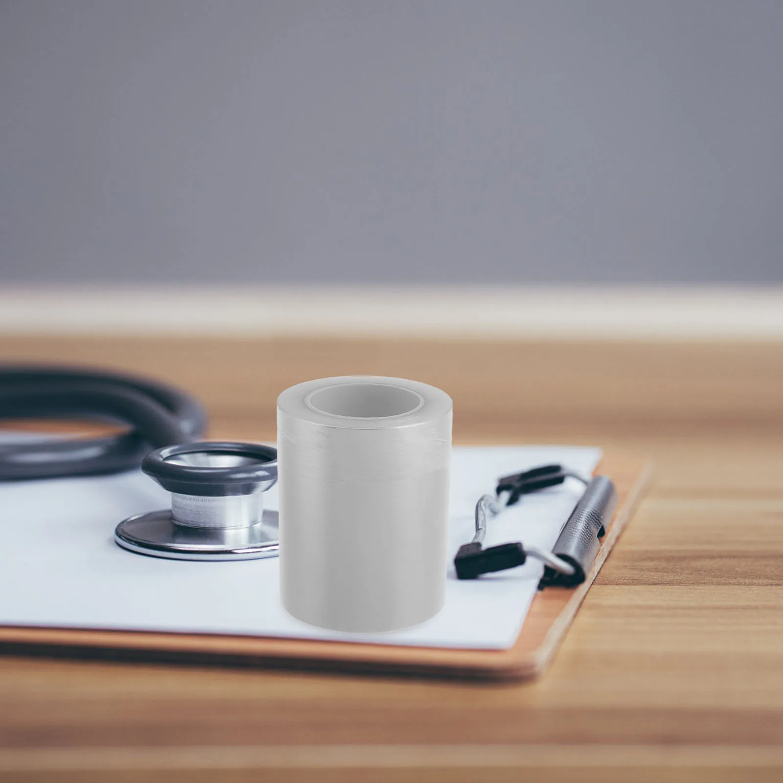 1 لفة من البلاستيك الشفاف لأداة التجميل الاحترافية لحماية حاجز الجلد وشم الحواجب والشفاه