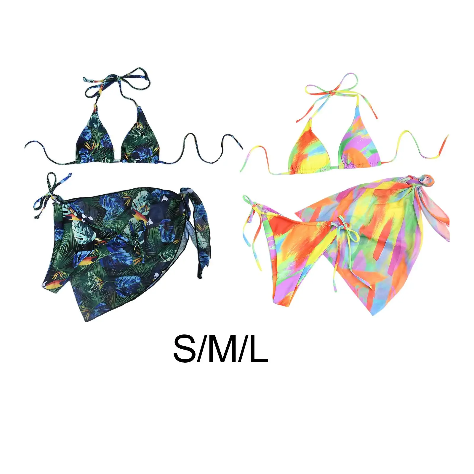 

Chic Bathing Suit Swimwear Halter Neck Swimsuit Bikini for Swimming Parties