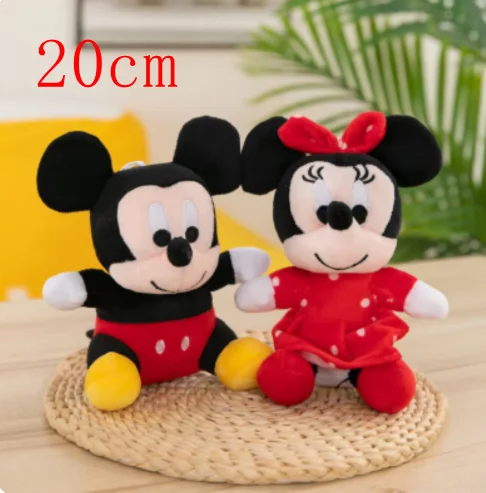 Disney Mickey Mouse Minnie Pluche Poppen Speelgoed Zacht Gevulde Plushie Poppenkamer Decor Schattige Dieren Pluche Pop Meisjes Kerstcadeaus