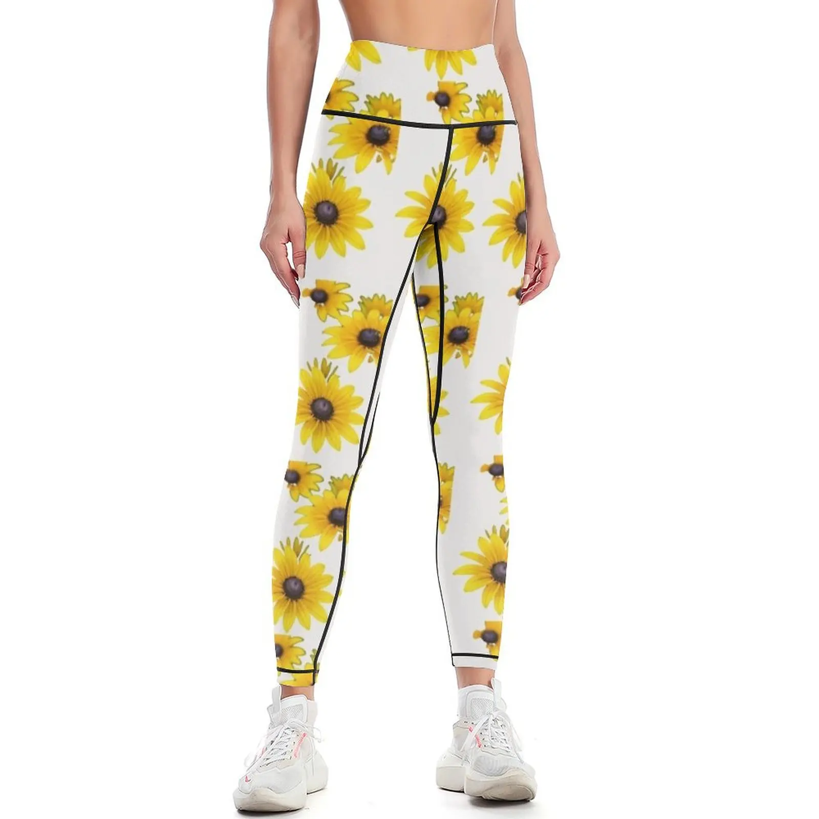 

Black-Eyed Susan floral/botanical pattern Leggings Fitness woman leggins push up woman Womens Leggings